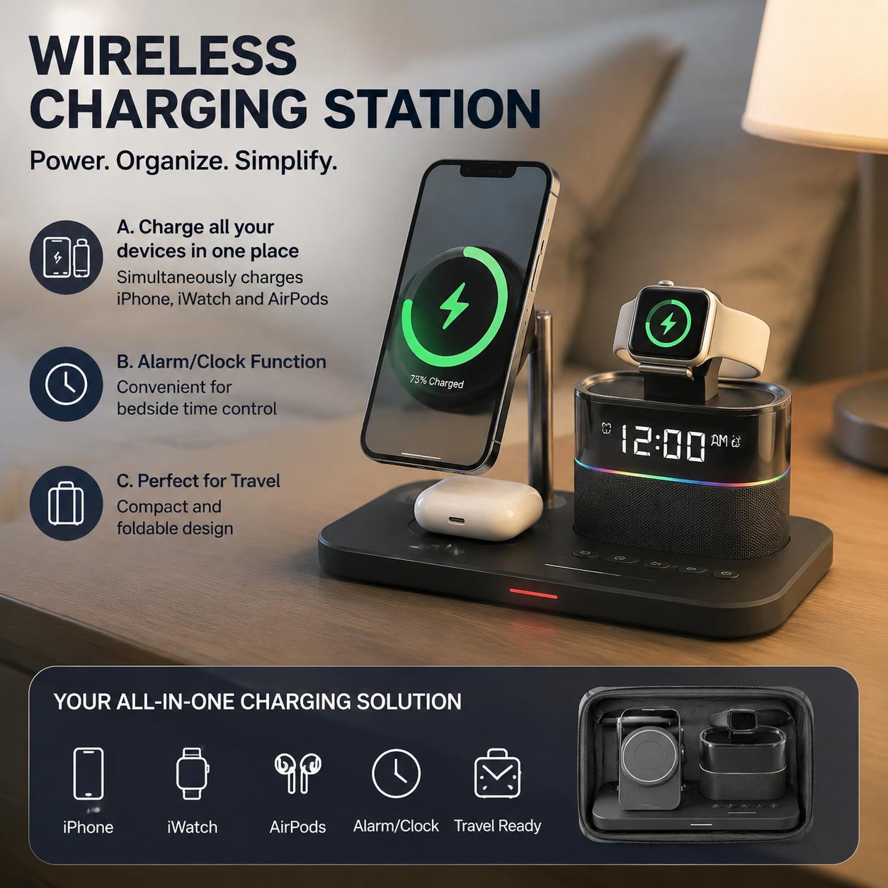 Office Technology - Magnetische Kabellose Ladestation für Phone-Serien 12