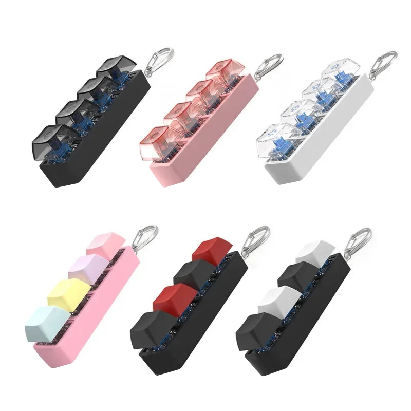 Tech For Office - 4 Tasten Fingerknopf Anti-Stress-Spielzeug Mechanische Tastatur