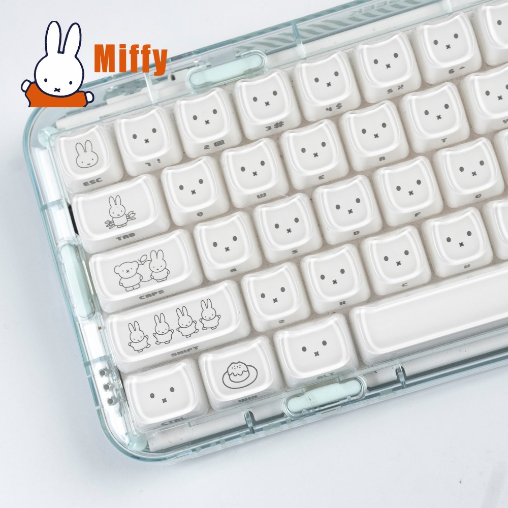 Tech For Office - Kawaii Miffy Tastenkappen Niedliche Hasen-Tastenkappen für