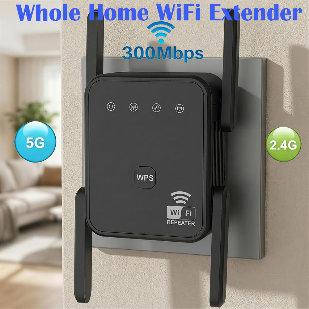 Wifi Range Extender - 2026 Neuer WLAN-Repeater 300Mbps 2,4GHz Kabelloser