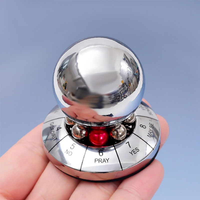 Office Hi Tech - Glücksentscheidungsball, magische Kugel, rotierender Metall-Glücksball, Schreibtisch-Stressabbau-Gadgets