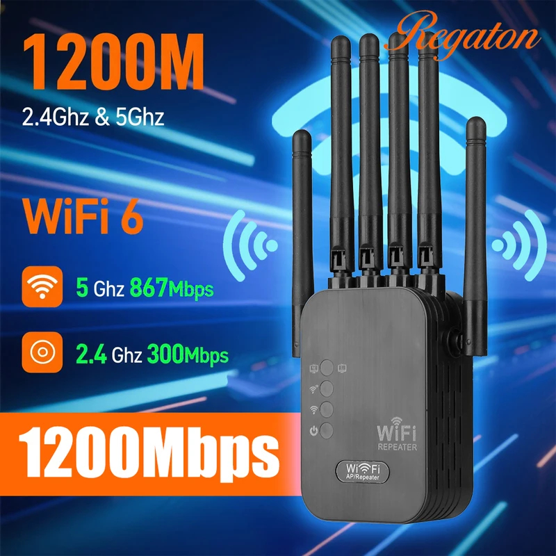 Wifi Range Extender - Kabelloser 5G WLAN-Repeater 1200Mbps Router WLAN-Verstärker