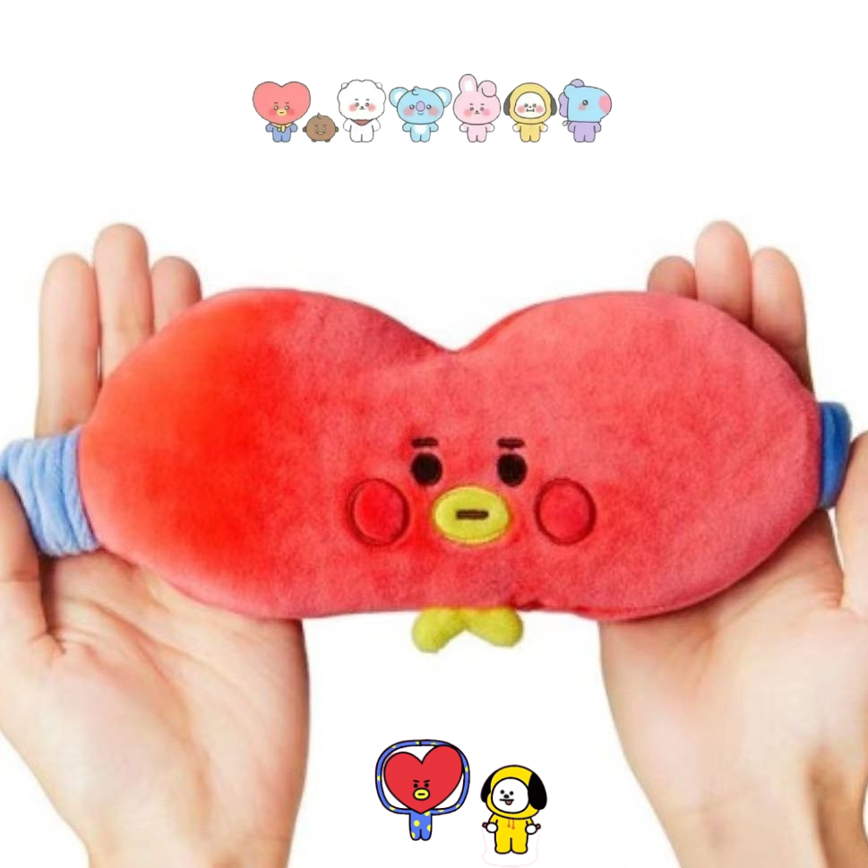 Tech For Office - BT21 Cartoon Niedliche Plüsch-Augenmaske Kawaii Unisex