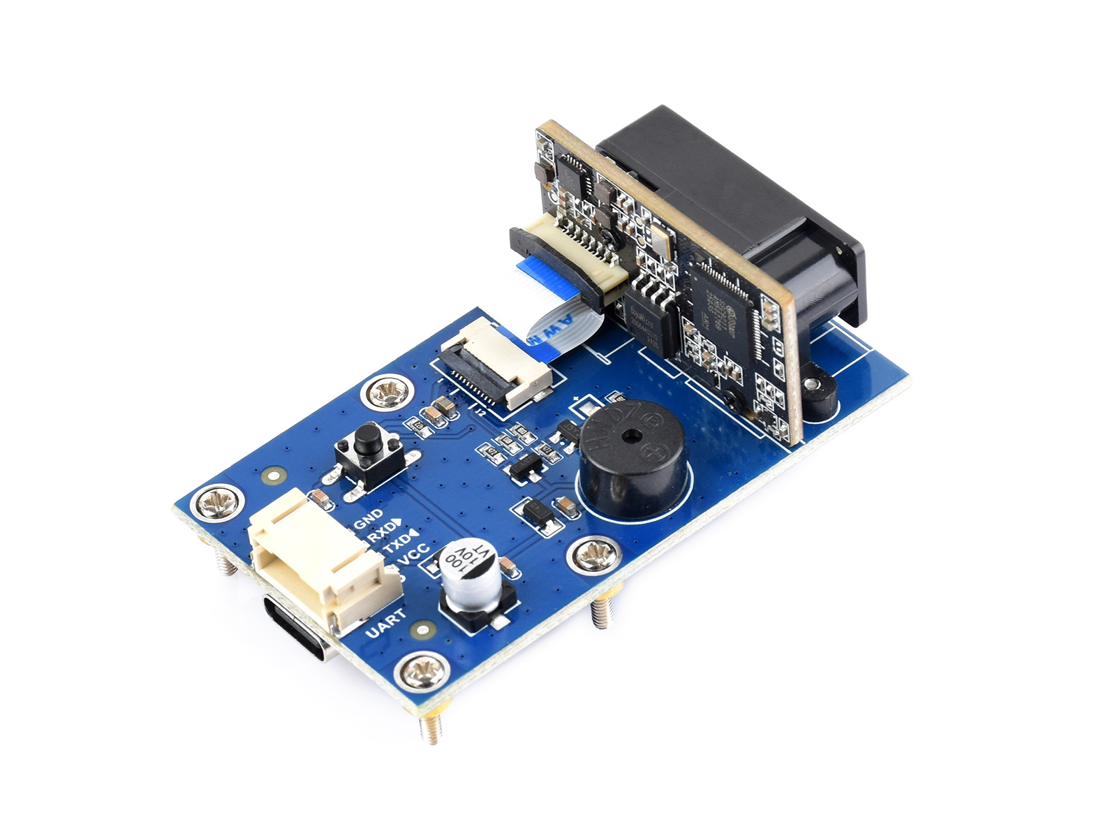 Barcode Scanner 2D - Waveshare 2D-Codes-Scannermodul (E), Barcode/2D-Code-Scannermodul, unterstützt die