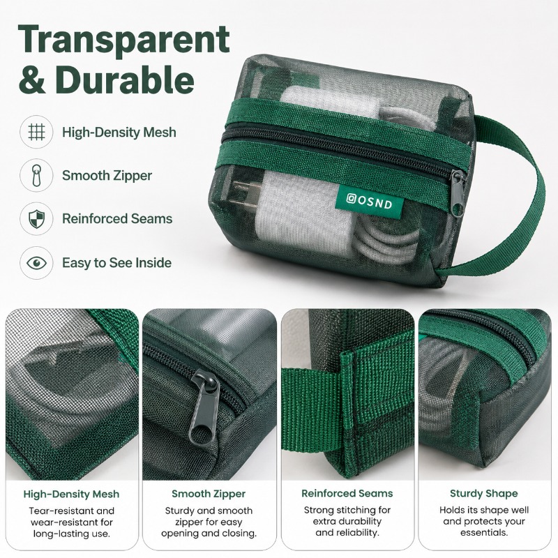 6-teiliges Mesh-Tech-Organizer – Office Tech Backpack Bewertung und Preis