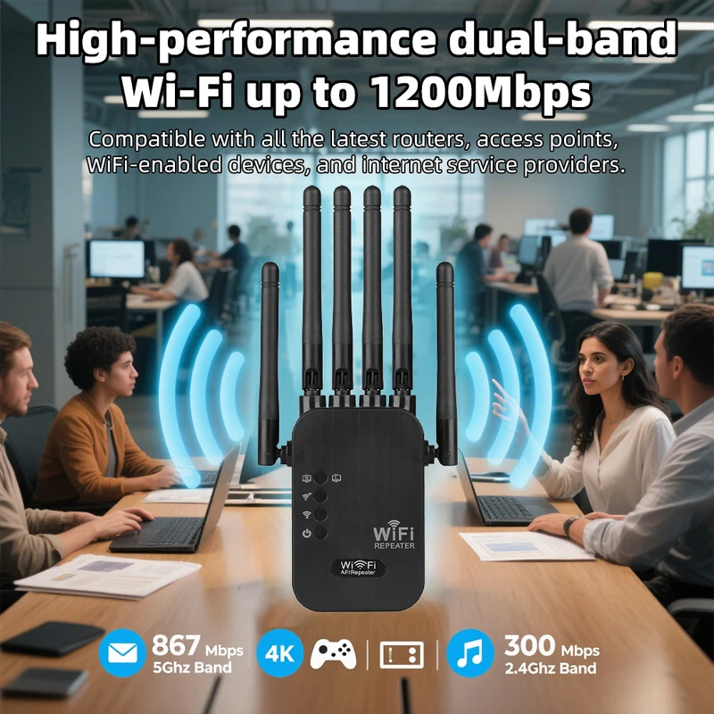 Kabelloser 5G WLAN-Repeater 12 – Wifi Range Extender Bewertung und Preis