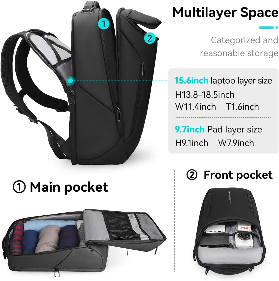 Business-Rucksack für Herren,  – Office Tech Backpack Bewertung und Preis