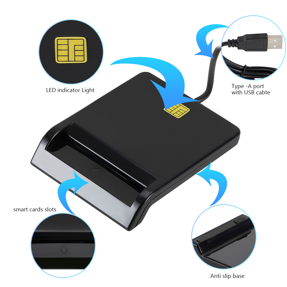 1–10 Stück USB-Smartcard-Leseg – Smart Card Reader Bewertung und Preis